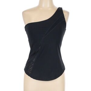 BuffBunny One-Shoulder Built in Bra Black Top sz L